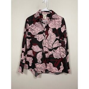 Fuzzi Men's Floral Long Sleeve Button Down Size 40 (Medium) Designer Luxury